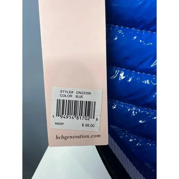 NWT BCBGENERATION Blue Puffer Crossbody Bag - Picture 6 of 11